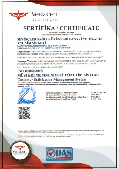 Müşteri Menuniyet Belgesi